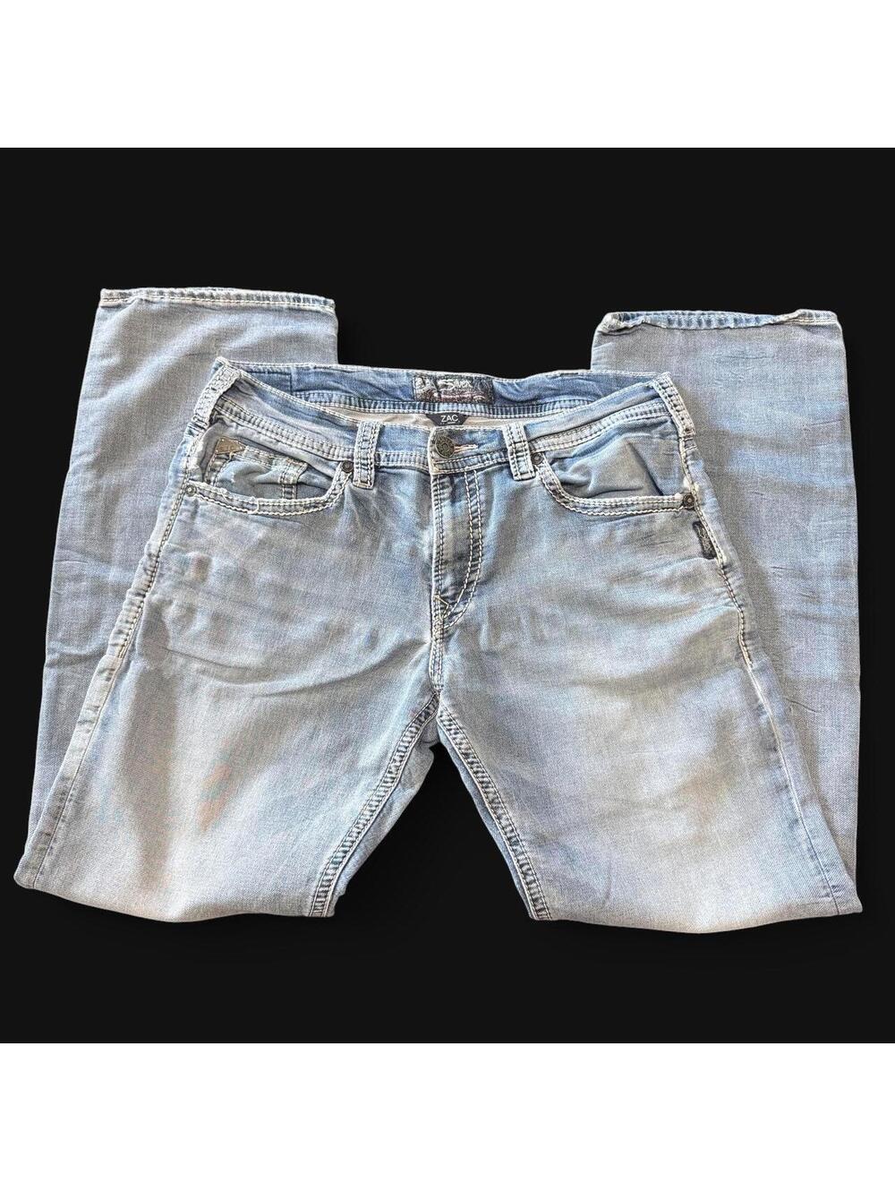 Silver Jeans Zac Straight Leg Jeans Relaxed Fit W36 L34